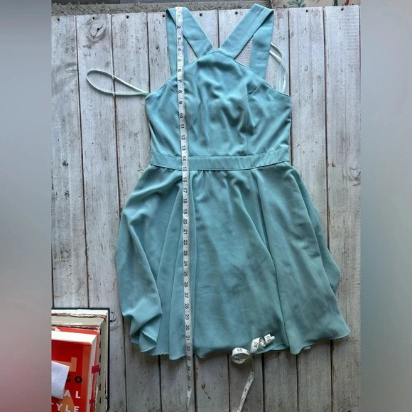 Lulu’s, cross back, teal, polyester, strappy, size small - Picture 3 of 12
